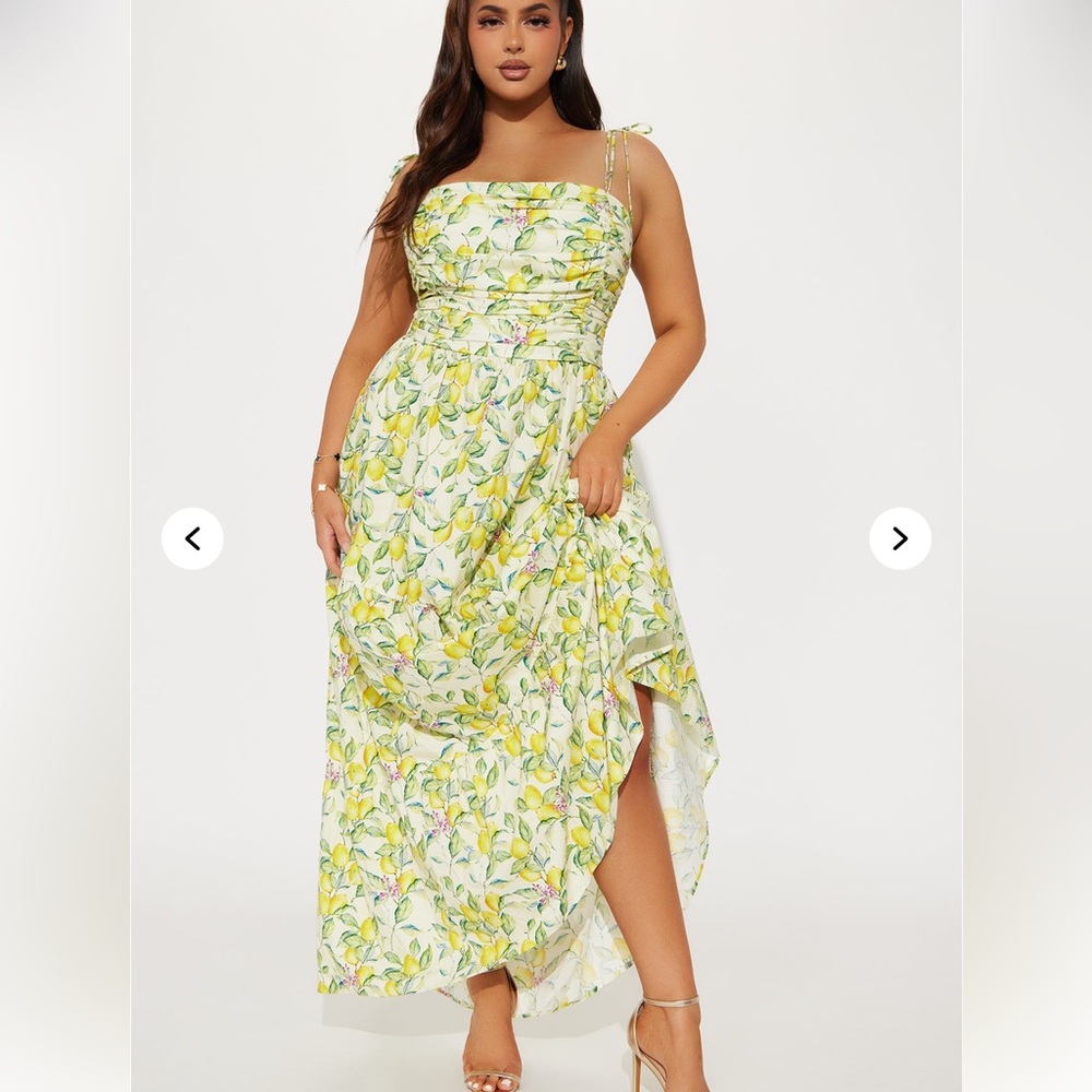 Lemon Print Sun Dress